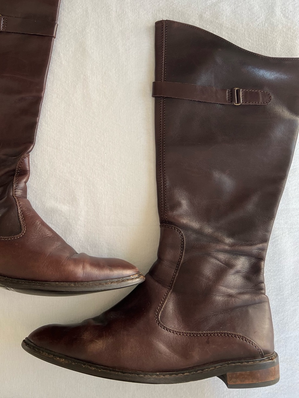 Vintage Eddie Bauer tall brown leather boots size 12